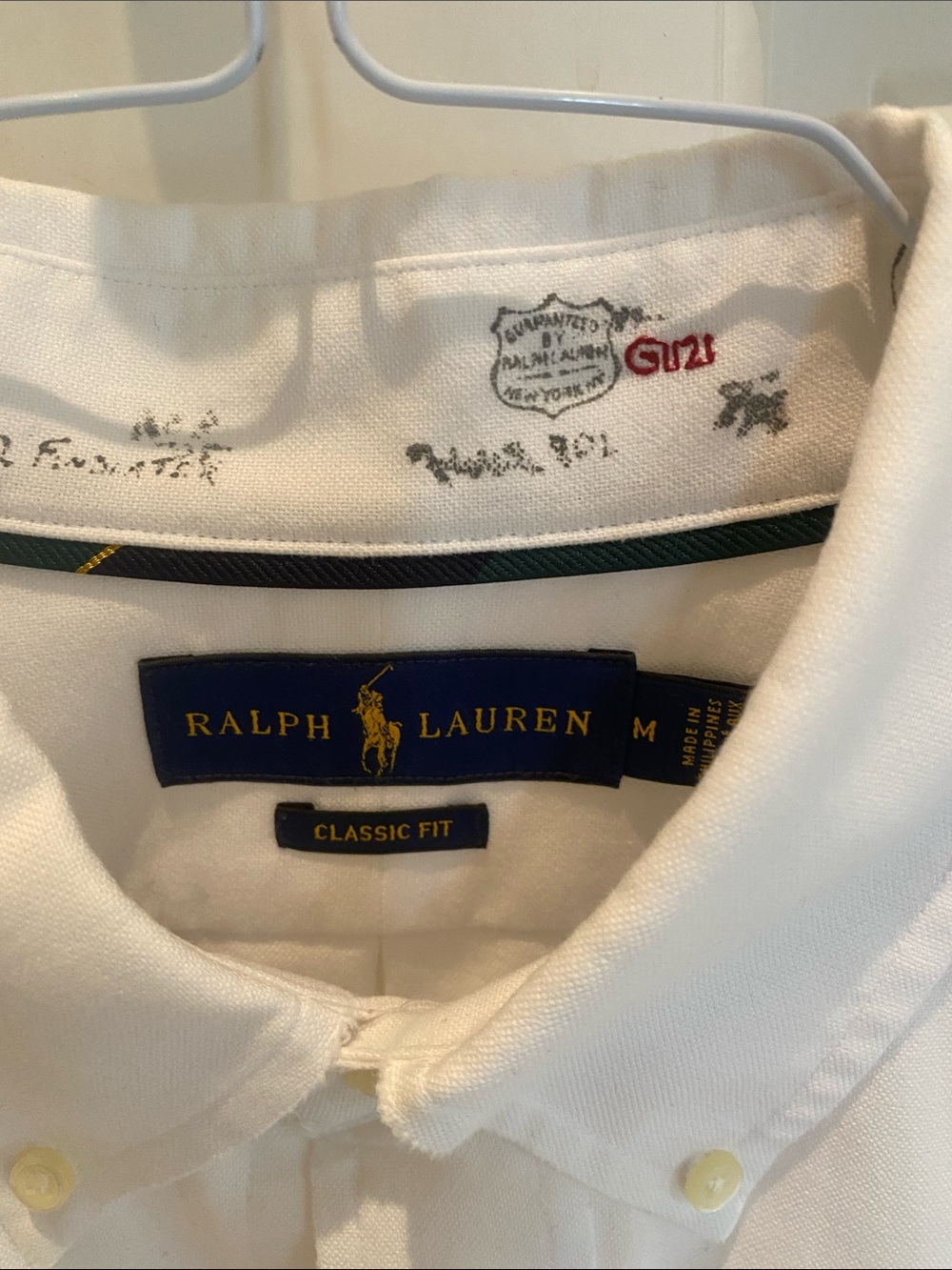 Polo, Ralph Lauren, white button-down shirt, men’s medium - Picture 2 of 3